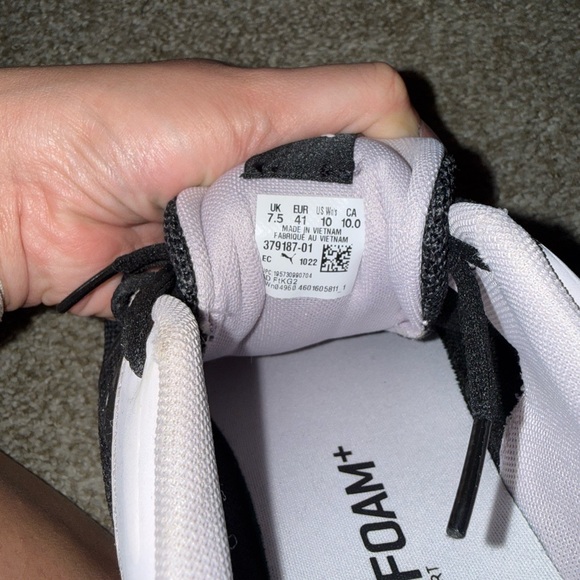 Puma Charcoal and White Athletic Shoes - Picture 6 of 7